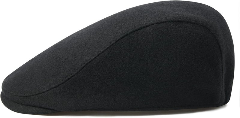 FEINION Men Wool Blend Flat Cap Tweed Newsboy Ivy Hat - Image 3